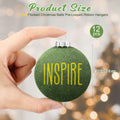HyDren Velvet Easter Balls 2.36in Flocked Green Ornaments 12 Pcs by Deal US