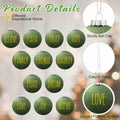 HyDren Velvet Easter Balls 2.36in Flocked Green Ornaments 12 Pcs by Deal US