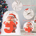 CCINEE Canvas Santa Sack Personalized Letter J Drawstring Red 27x20in by Deal US