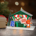 [Like New] Zqoyn LED Christmas Village House Decor Set Deer Indoor Table Decor by Deal US