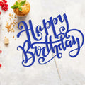 Handmade Flash Happy Birthday Cake Topper Black Birthday Party Decor by Deal US