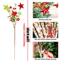 17" Red Green White Christmas Tree Topper Star Beads Sequin Decor by Deal US