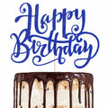 Handmade Flash Happy Birthday Cake Topper Black Birthday Party Decor by Deal US