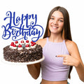 Handmade Flash Happy Birthday Cake Topper Black Birthday Party Decor by Deal US