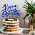 Handmade Flash Happy Birthday Cake Topper Black Birthday Party Decor by Deal US