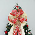 Filltown Christmas Tree Topper Bow 53x13 Inch Red & Gold Xmas Ornament by Deal US