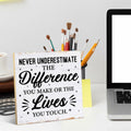 Coworker Appreciation Wood Sign Desk Decor 6.3x6.3 Inches Office Gift by Deal US