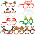 [Like New] HOWAF 27pcs Christmas Paper Glasses Santa Snowman Gingerbread Kids by Deal US