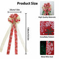 Filltown Christmas Tree Topper Bow 53x13 Inch Red & Gold Xmas Ornament by Deal US