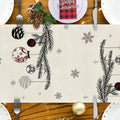 ARGOOFG Christmas Trees Table Runner Burgundy 13x72 Inch Seasonal Holiday by Deal US