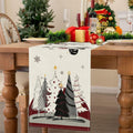 ARGOOFG Christmas Trees Table Runner Burgundy 13x72 Inch Seasonal Holiday by Deal US