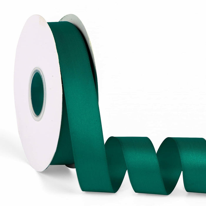 Double Faced Satin Ribbon 1" x 50yd Forest Green High Density Polyester by Deal US