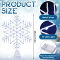 [Like_new] VIHOSE 12" Lighted Snowflake Christmas Tree Topper Metal Battery Operated by Deal US