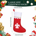 Zubebe 200 Pcs Red Felt Christmas Stockings Rustic Xmas Decor 15 Inch by Deal US