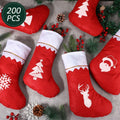 Zubebe 200 Pcs Red Felt Christmas Stockings Rustic Xmas Decor 15 Inch by Deal US