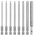 WEALD TRIBE 8pc 1/4" Hex Metric Screwdriver Bit Set S2 Steel Magnetic 4 Inch by Deal US