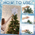 [Like_new] VIHOSE 12" Lighted Snowflake Christmas Tree Topper Metal Battery Operated by Deal US