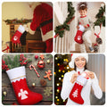 Zubebe 200 Pcs Red Felt Christmas Stockings Rustic Xmas Decor 15 Inch by Deal US