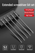 WEALD TRIBE 8pc 1/4" Hex Metric Screwdriver Bit Set S2 Steel Magnetic 4 Inch by Deal US