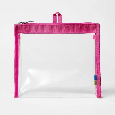 Open Story Clear Toiletry Bag Magenta by Deal US