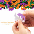 Fancy Land Halloween Foam Glitter Stickers 500 Pcs Sparkly Craft Supplies by Deal US