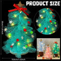 Hungdao 3 Set DIY 12 Inch Tulle Christmas Tree Craft Kit with Light by Deal US