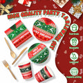 Yaomiao 180 Pcs Xmas Ugly Sweater Party Supplies Set Vintage Plates Cups Napkins by Deal US