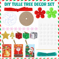 Hungdao 3 Set DIY 12 Inch Tulle Christmas Tree Craft Kit with Light by Deal US