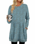 KISSMODA Women's Long Sleeve Tunic Top Casual with Pockets Size M by Deal US