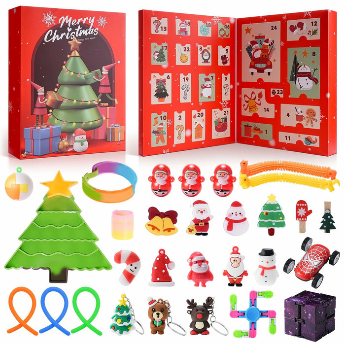 Christmas Advent Calendar 2025 24 Days Countdown Collectible Surprises Set by Deal US