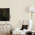 Dimoon Grasscloth Peel Stick Wallpaper 78.7x17.3in Blue Golden Linen Texture by Deal US