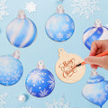 HOWAF 36pcs Wooden Snowflake Ball Ornaments Xmas Tree Decorations by Deal US