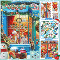 XMAS SHOP Advent Calendar Puzzle 1008 Pieces 24 Parts Christmas 2025 by Deal US