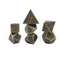 SIMXEHAY Mini Metal DND Dice Set Stainless Steel Case Antique Bronze Black by Deal US
