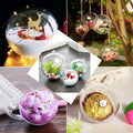 [Like New] Ranchbtn Clear Plastic Fillable Ornaments 25 Pcs 5 Sizes Transparent DIY by Deal US
