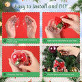 [Like New] Ranchbtn Clear Plastic Fillable Ornaments 25 Pcs 5 Sizes Transparent DIY by Deal US