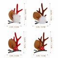 Beaupretty Christmas Deer Antler Hair Clips 4 Pairs Holiday Barrettes by Deal US