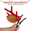 Beaupretty Christmas Deer Antler Hair Clips 4 Pairs Holiday Barrettes by Deal US