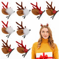 Beaupretty Christmas Deer Antler Hair Clips 4 Pairs Holiday Barrettes by Deal US