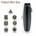 SIMXEHAY Mini Metal DND Dice Set Stainless Steel Case Antique Bronze Black by Deal US