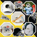 Tmtains 6Pcs Game Day Embroidered Iron-On Patches Football Helmets Black by Deal US