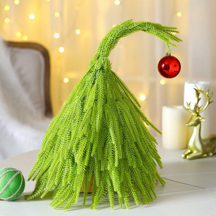 Civaner 18 Inch Lime Green Mini Artificial Christmas Tree with Red Ball by Deal US