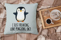 Voatok Penguin Love Decorative Throw Pillow Case 18x18 inch Yolk Yellow by Deal US