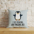 Voatok Penguin Love Decorative Throw Pillow Case 18x18 inch Yolk Yellow by Deal US