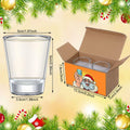 Roshtia Christmas Whiskey Gift Set 2 Clear Shot Glasses 1.5 oz by Deal US
