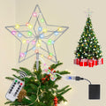 [Like New] Christmas Tree Topper 50 LED Light Silver Star Remote Control Xmas Decor by Deal US
