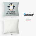 Voatok Penguin Love Decorative Throw Pillow Case 18x18 inch Yolk Yellow by Deal US