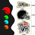 Tmtains 6Pcs Game Day Embroidered Iron-On Patches Football Helmets Black by Deal US