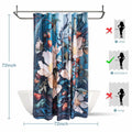 WOHEWREY Floral Waterproof Shower Curtain Green 72x72 Inch with 12 Hooks by Deal US