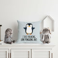 Voatok Penguin Love Decorative Throw Pillow Case 18x18 inch Yolk Yellow by Deal US